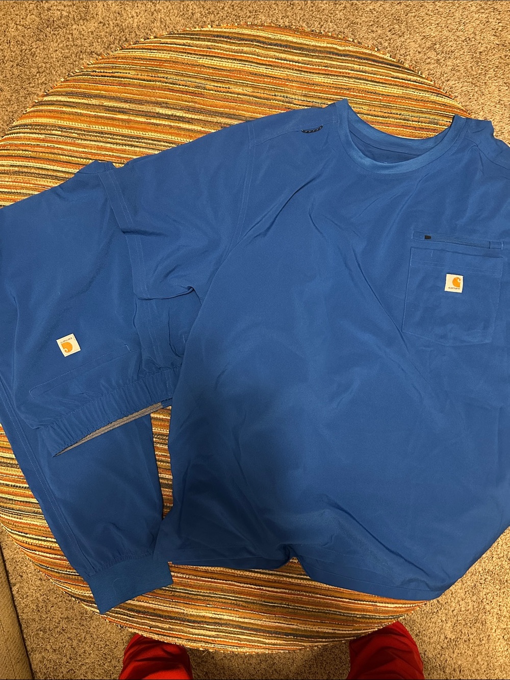 Carhartt Men’s Blue Cargo Pants and Pocket Tee Set Nursing scrub set